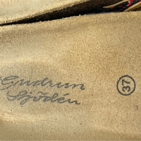 Gudrun Sjoden sandals slides fruit print sz EU 37 or 7 cork bottom Swedish - Picture 3 of 7